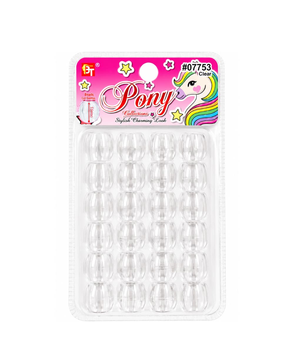 Beauty Town Jumbo Round Beads 24PCS [Clear] #07753, Hair Tools - Cloré Beauty