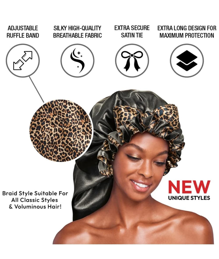 Red By Kiss Ruffle Tie Bonnet Braid