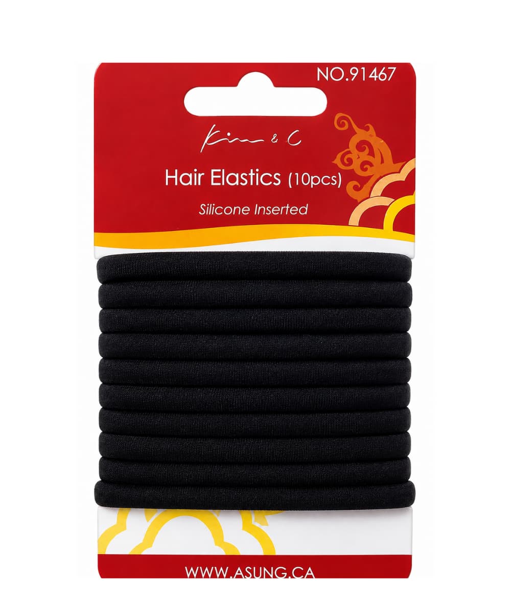 Kim&amp;C Hair Elastic 10 PCS Silicone Inserted 