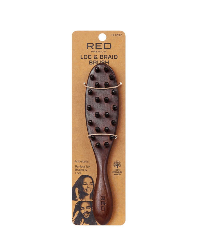 Red Premium Loc &amp; Braid Comb/Brush