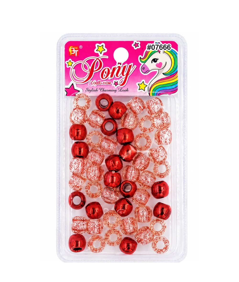 Beauty Town Largel Round Galactic Beads Galactic Red #7666, Hair Tools - Cloré Beauty