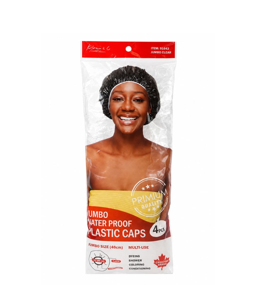 Kim&amp;C Water Proof Plastic Cap Jumbo 4PCS [Clear] 