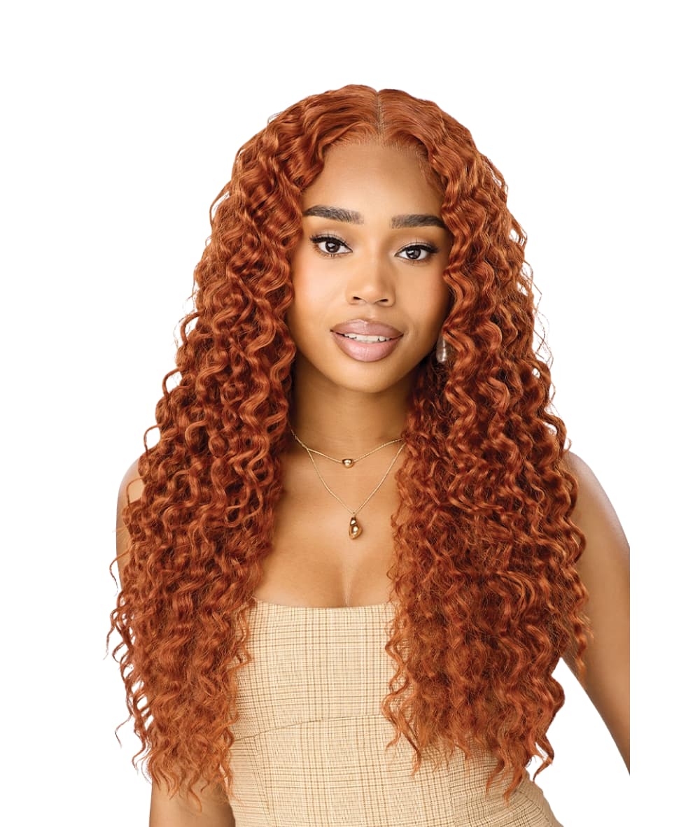 Outre Lace Front Perfect Hairline Human Hair Blend Nueblend-Peruvian Curls 26"