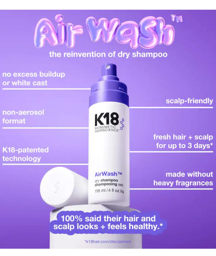 K18 AirWash Dry Shampoo 4oz