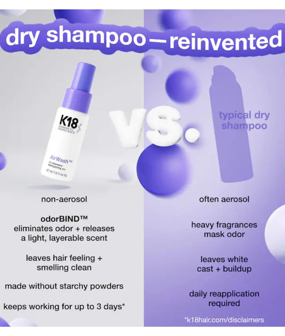 K18 AirWash Dry Shampoo 4oz