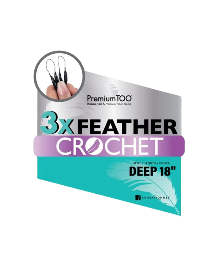 Sensationnel 3X Premium TOO Feather Crochet Deep 18"