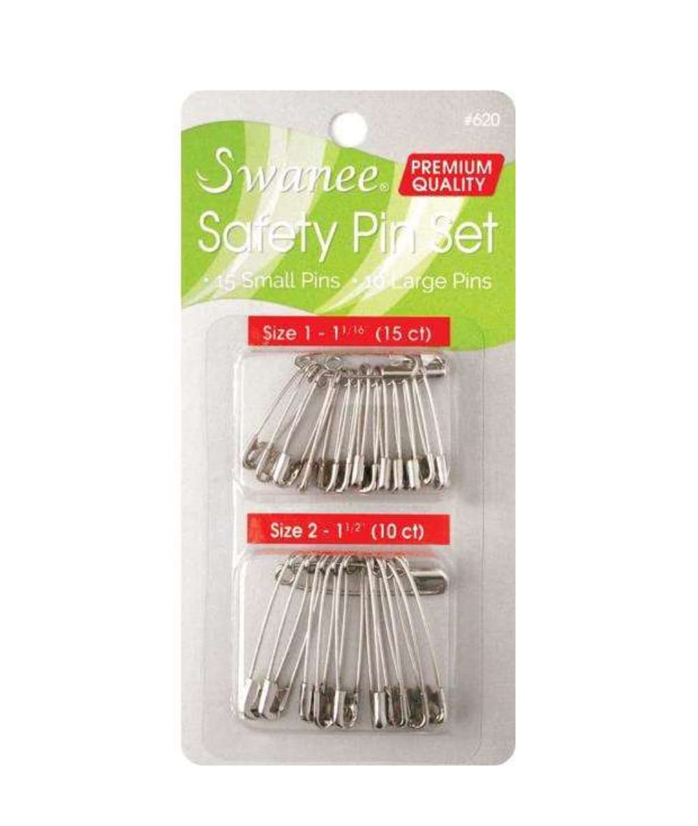 Swanee Safety Pin Set 15 Small 10 Large Pins 