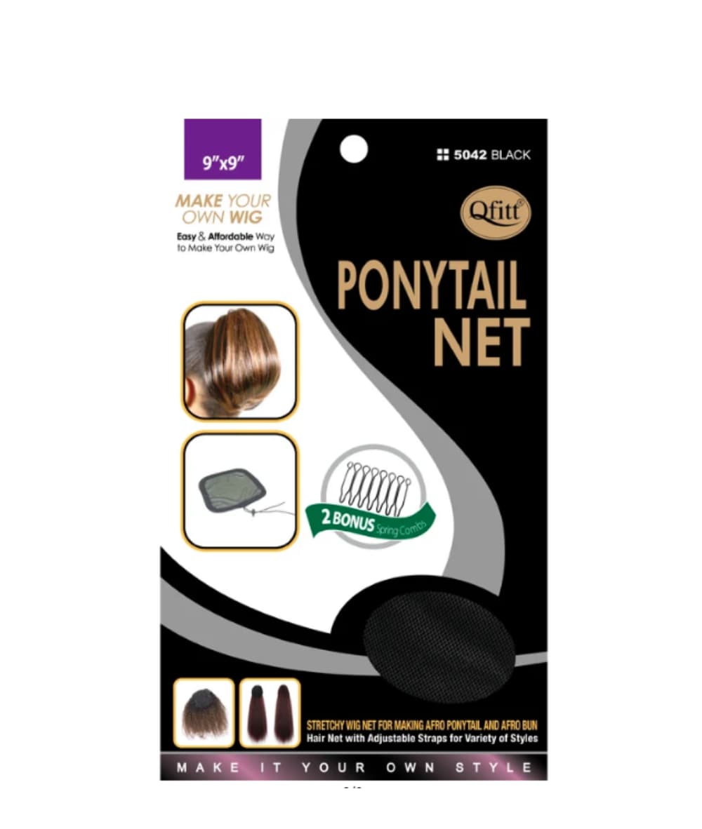 M&amp;M Qfitt Pony Tail Net 9X9In [Black] 