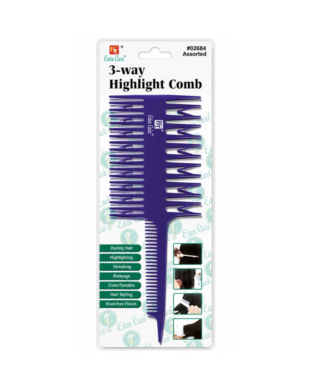 Beauty Town 3 Way Highlight Comb [Assorted] 