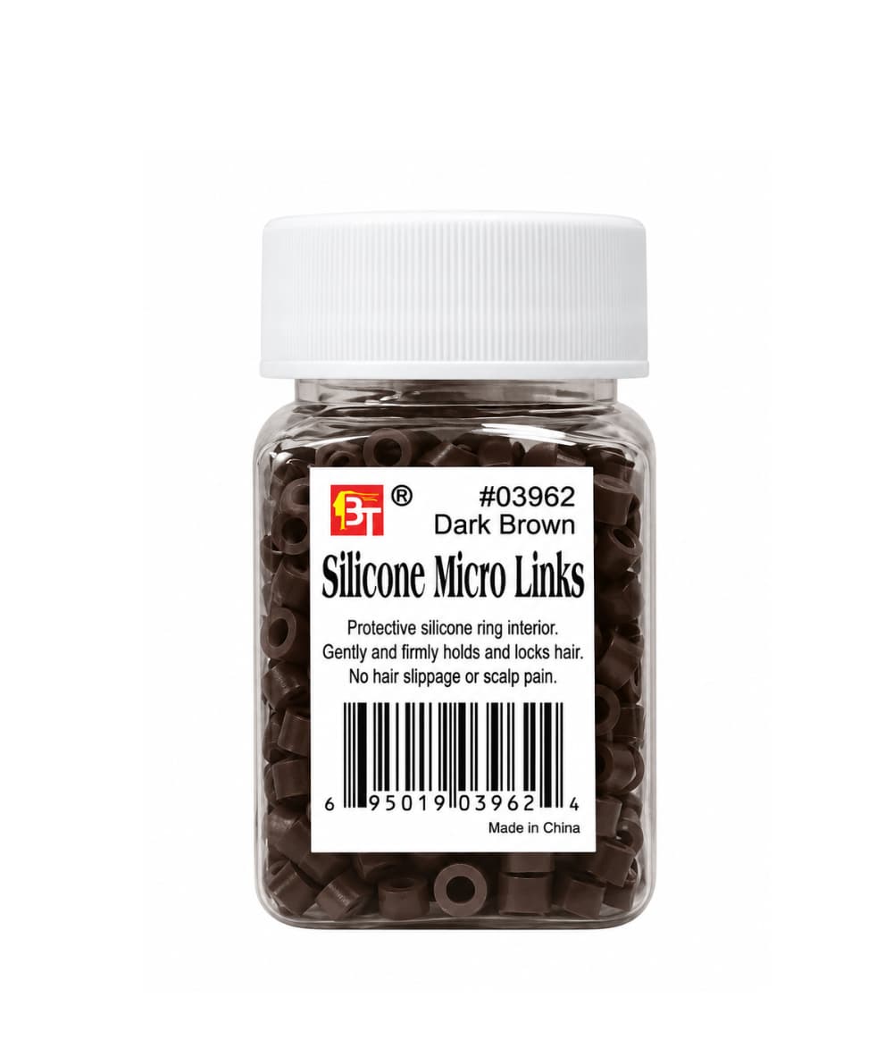 Beauty Town Silicone Micro Links 500 PCS [Dark Brown] 