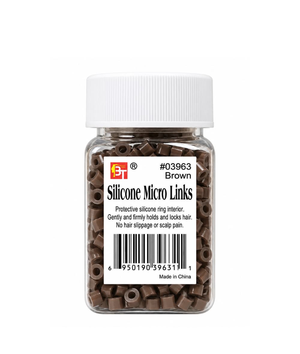 Beauty Town Silicone Micro Links 500 PCS [Brown] 