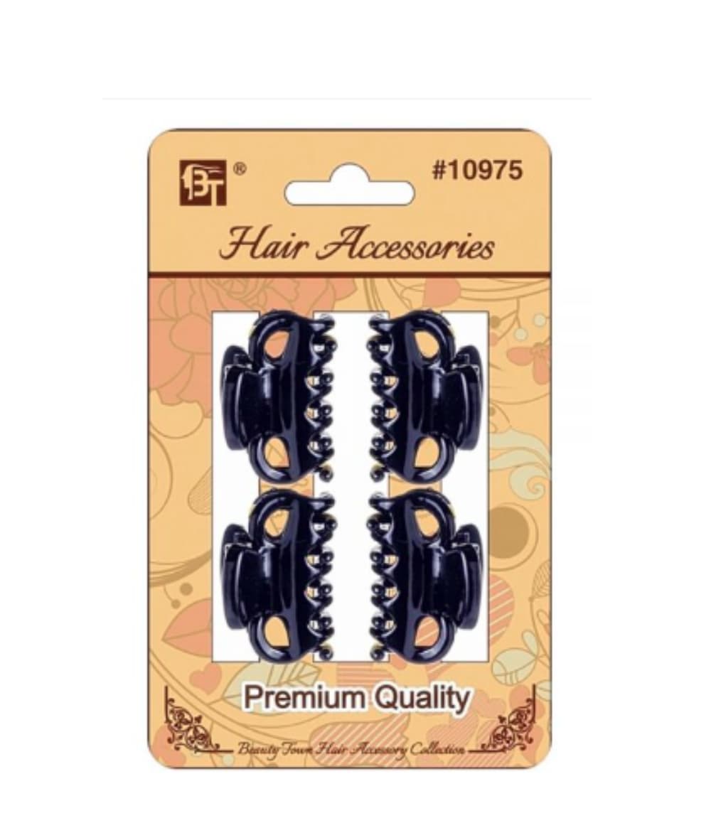 Beauty Town Small Claw Clip 24X18mm 4PCS [Black] 