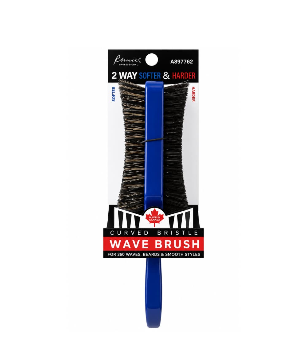 Kim &amp; C 2 Way Soft &amp; Hard Curved Bristle Brush Wave 