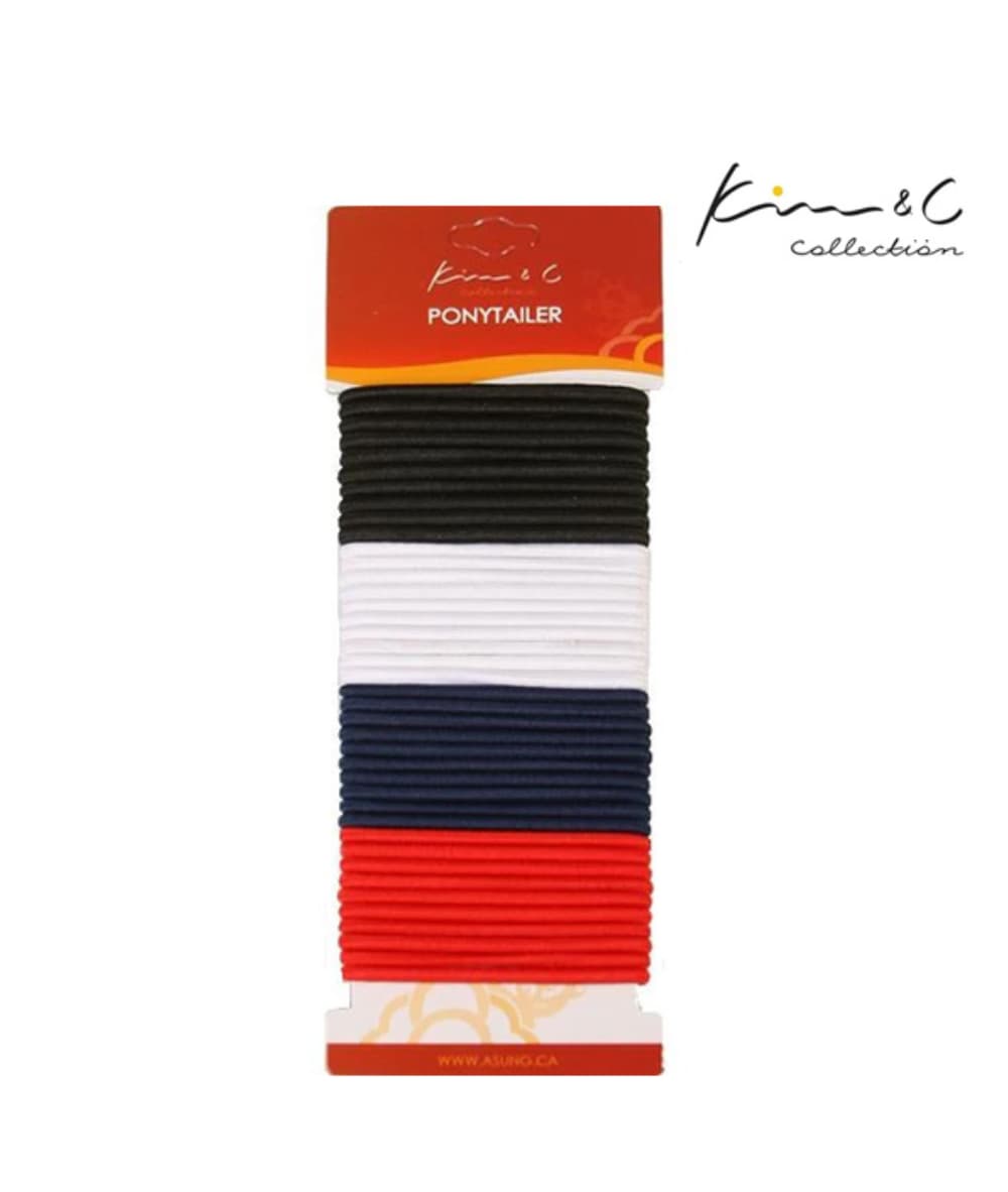 Kim&amp;C 40Pcs Ponytail Holder [4 Colour Asst] 