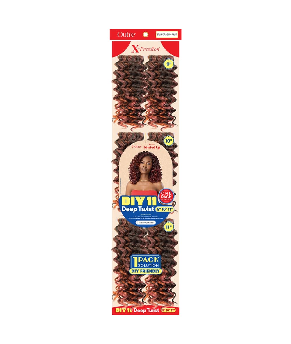 Outre X-Pression Twisted Up DIY11 Deep Twist 9"10"11", Hair Extensions - Cloré Beauty