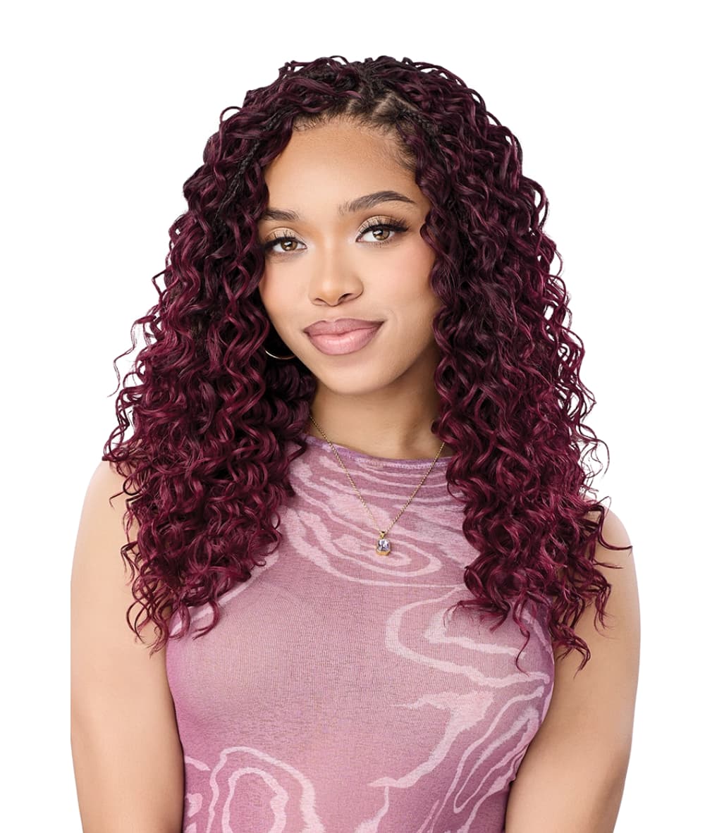 Outre Purple Pack Feather Crochet Hawaiian 14", Hair Extensions - Cloré Beauty