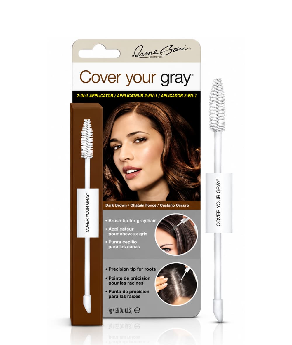 Cover Your Gray 2-in-1 Wand and Sponge Tip Applicator-Dark Brown 0.5 oz