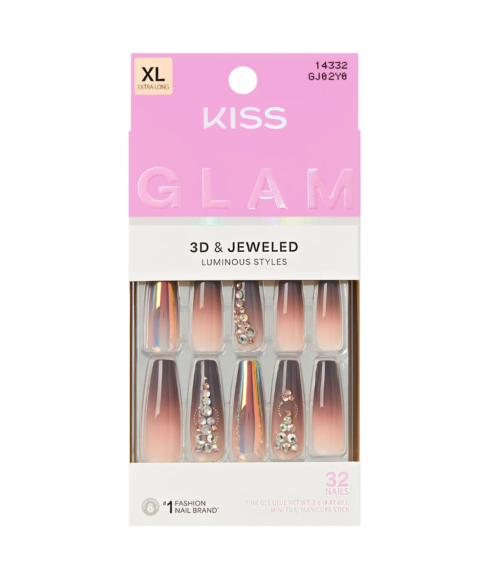 Kiss Glam 3D &amp; Jeweled Nails 