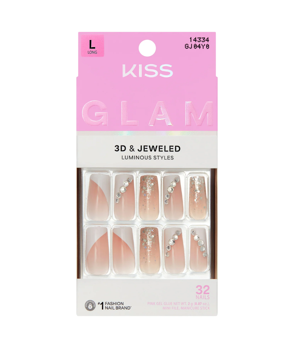 Kiss Glam 3D &amp; Jeweled Nails 