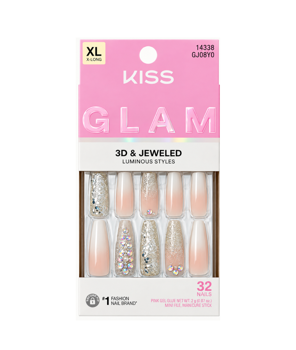 Kiss Glam 3D &amp; Jeweled Nails 