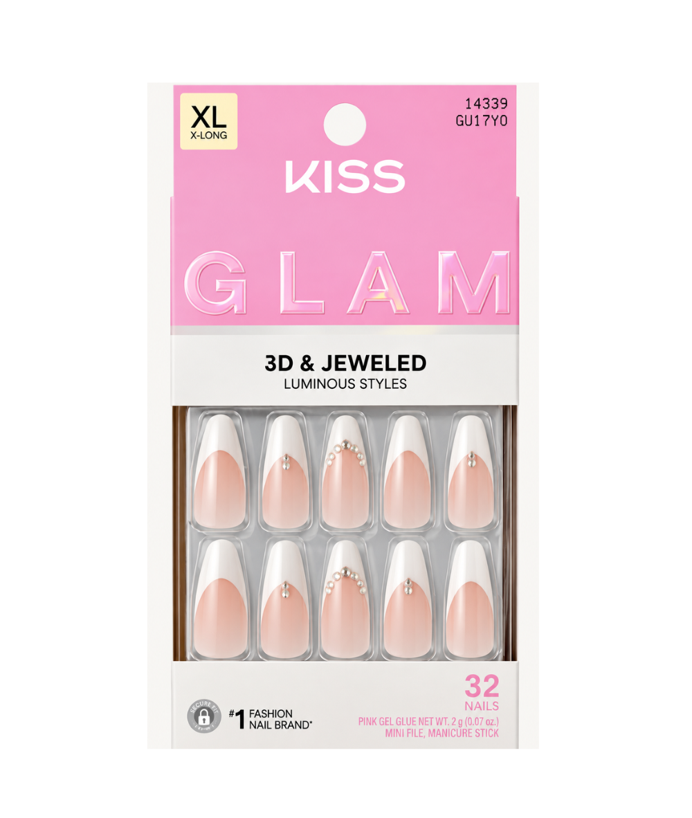 Kiss Glam 3D &amp; Jeweled Nails 