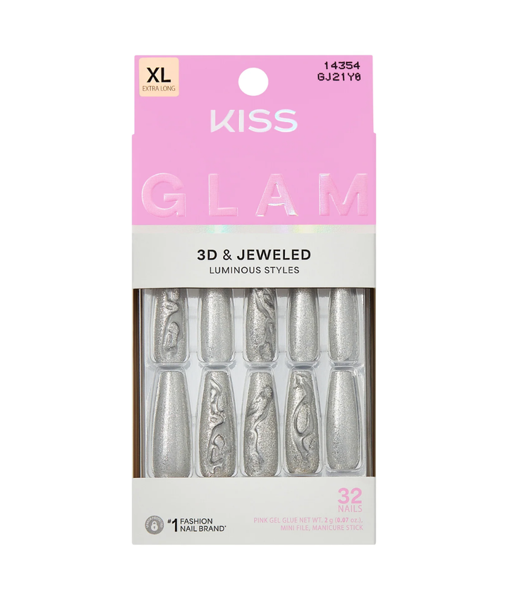 Kiss Glam 3D &amp; Jeweled Nails 