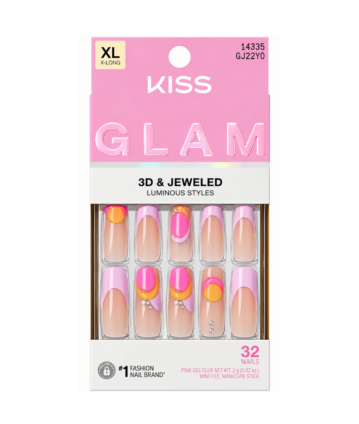 Kiss Glam 3D &amp; Jeweled Nails 