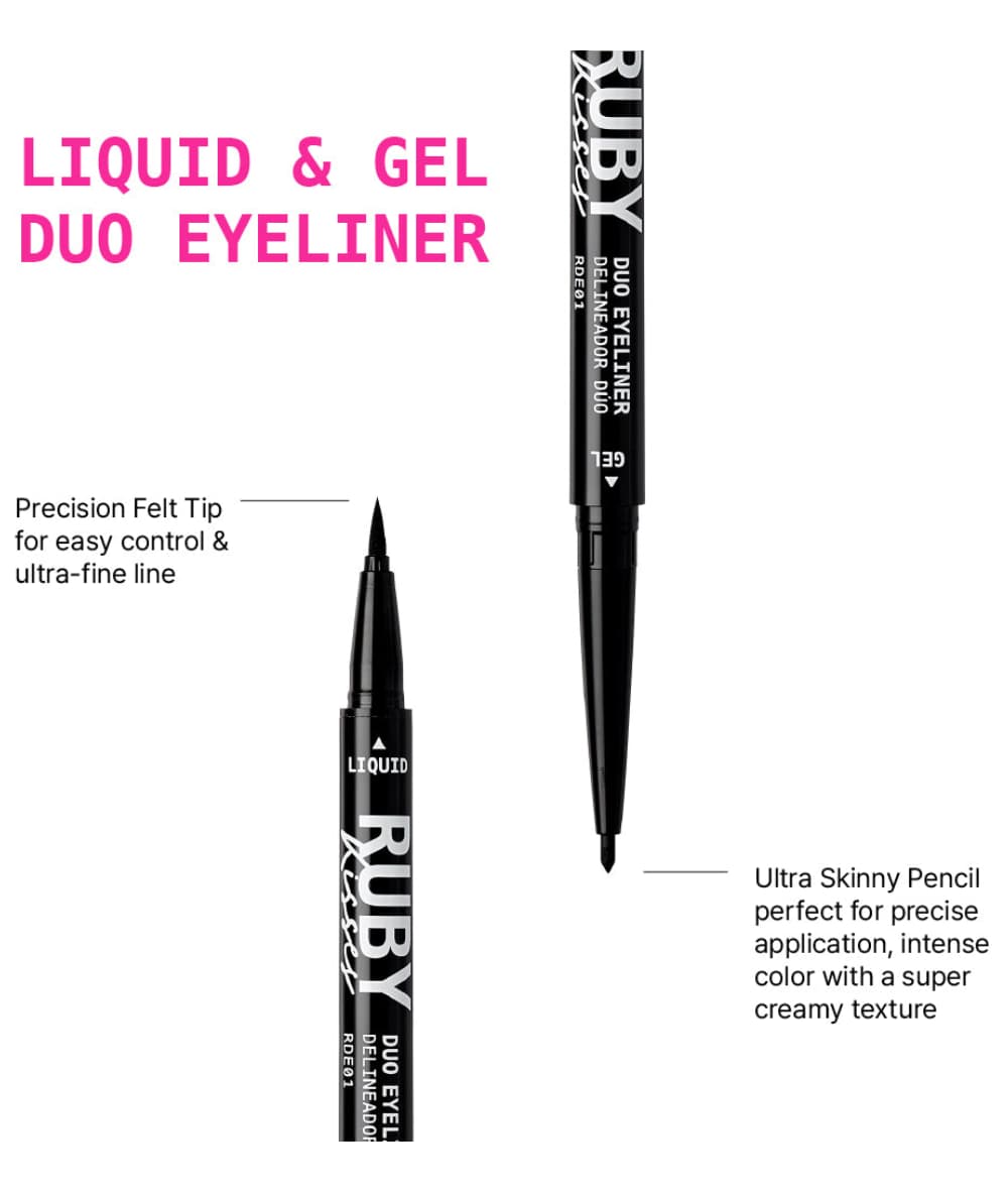 Ruby Kisses Duo Felt Tip Eyeliner 