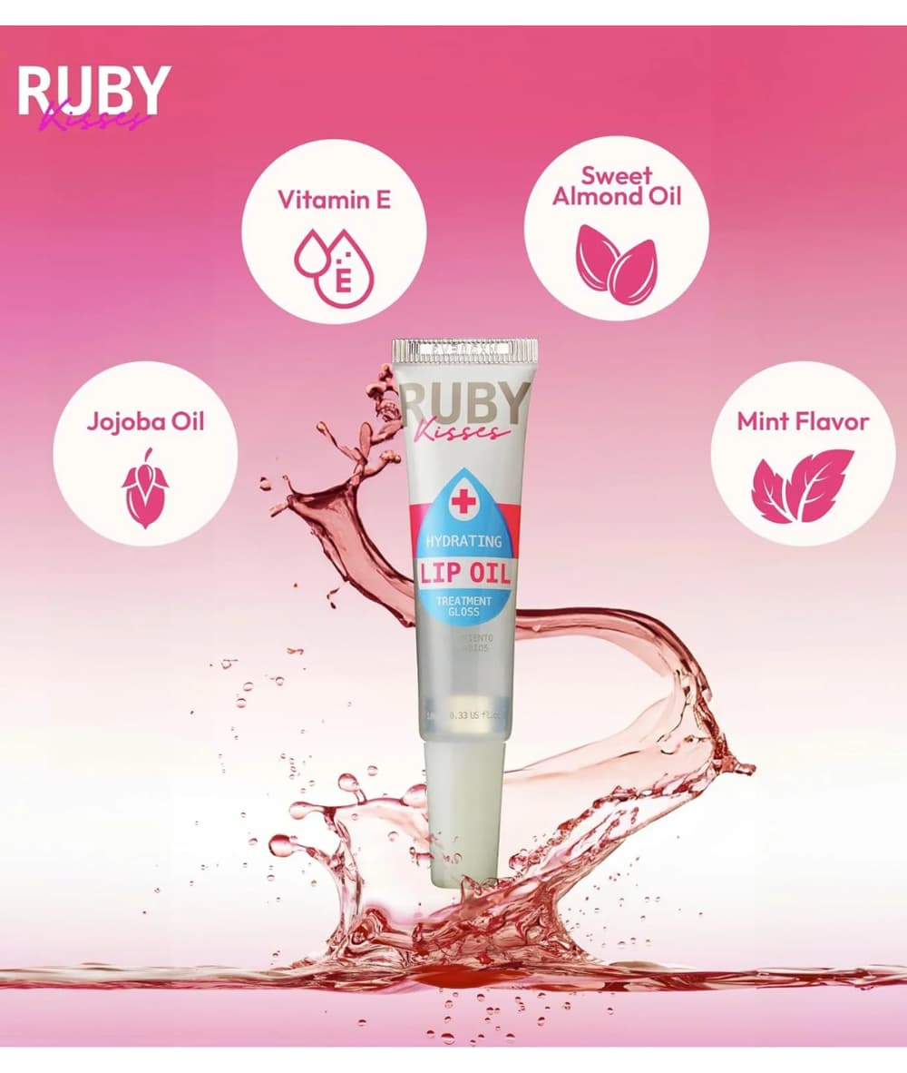 Ruby Kisses Hydrating Lip Oil Mini Key Ring 