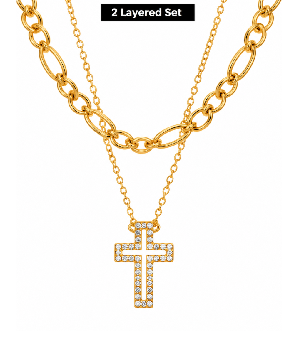 Arria Gold Layered Necklace 