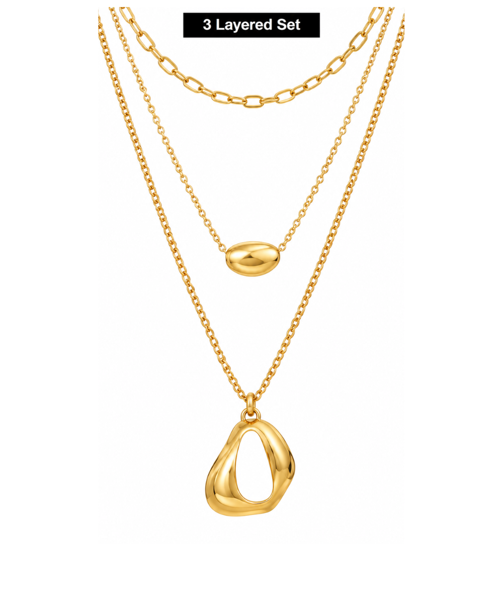 Arria Gold Layered Necklace 