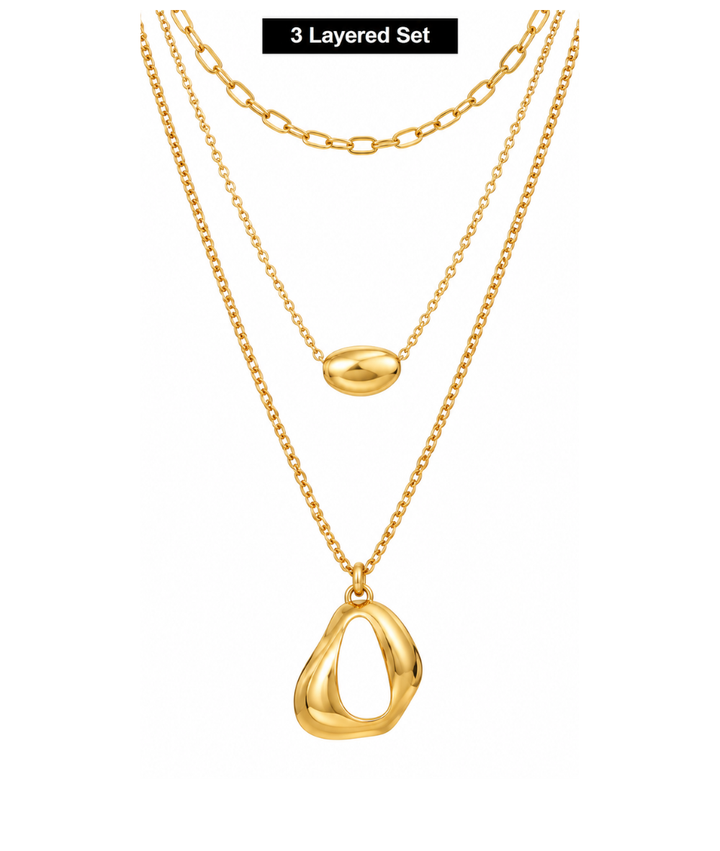 Arria Gold Layered Necklace 