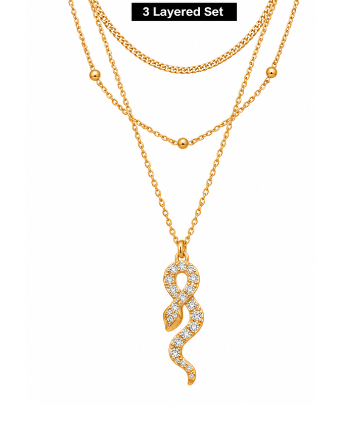 Arria Gold Layered Necklace 
