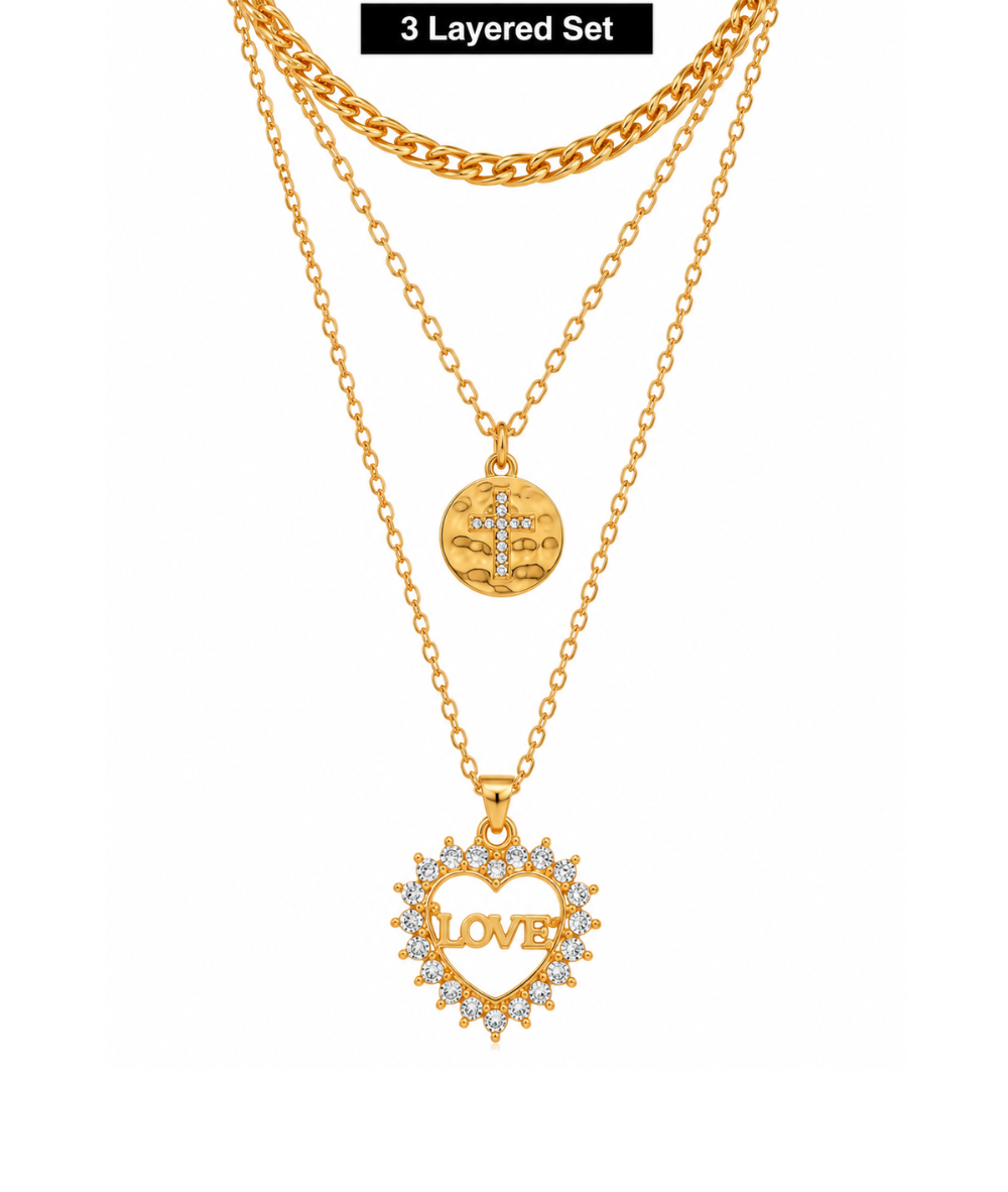 Arria Gold Layered Necklace 