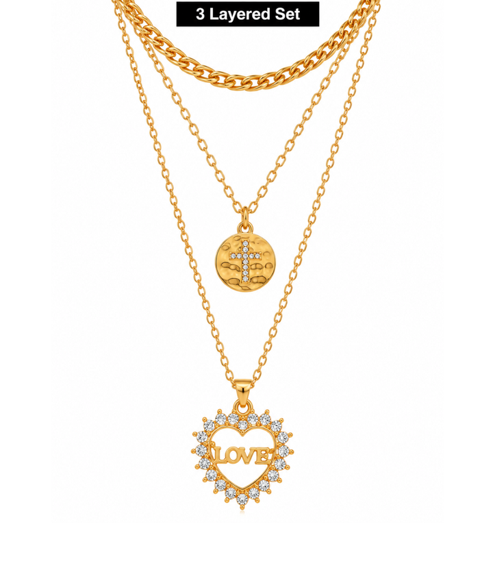 Arria Gold Layered Necklace 