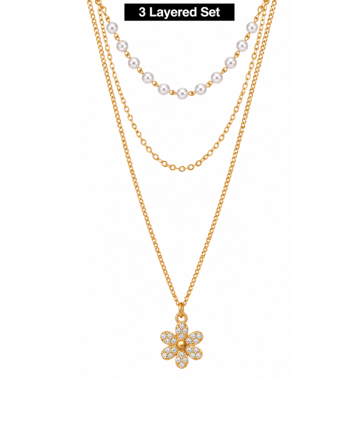 Arria Gold Layered Necklace 