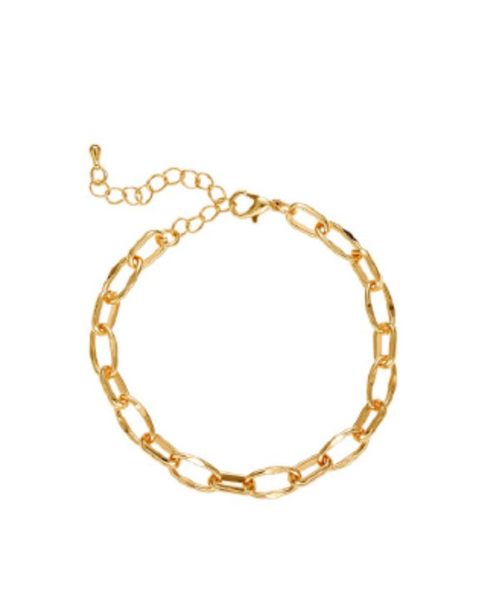 Arria Gold Charm Chain Bracelet 