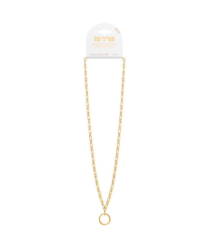 Arria Gold Charm Chain Necklace 