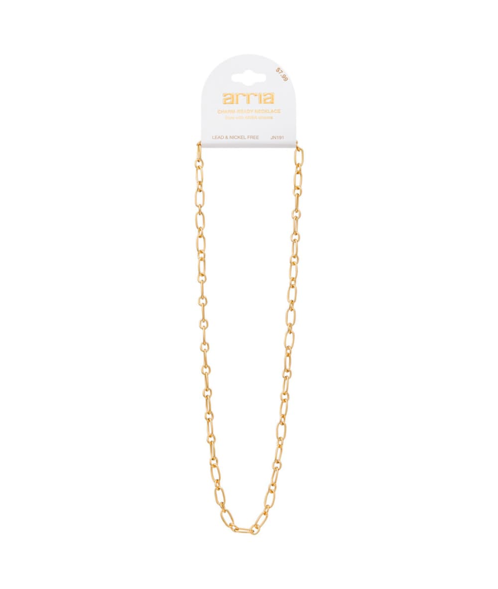 Arria Gold Charm Chain Necklace 