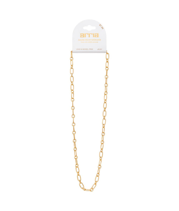 Arria Gold Charm Chain Necklace 
