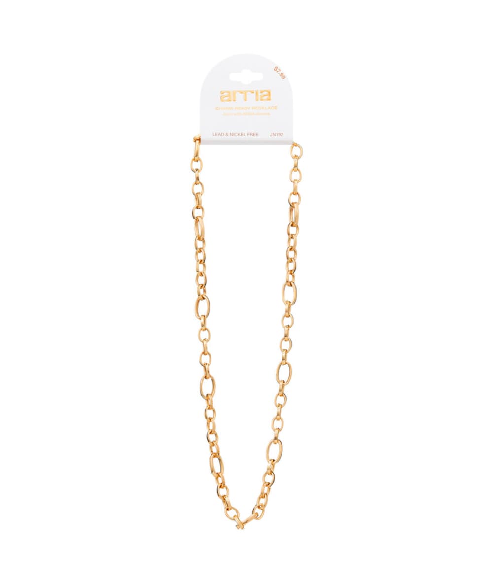 Arria Gold Charm Chain Necklace 