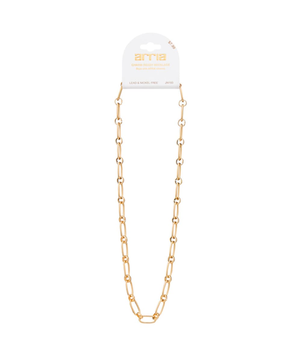 Arria Gold Charm Chain Necklace 