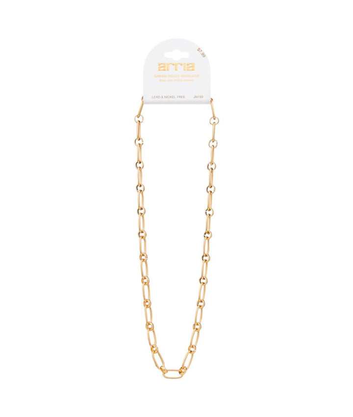 Arria Gold Charm Chain Necklace 