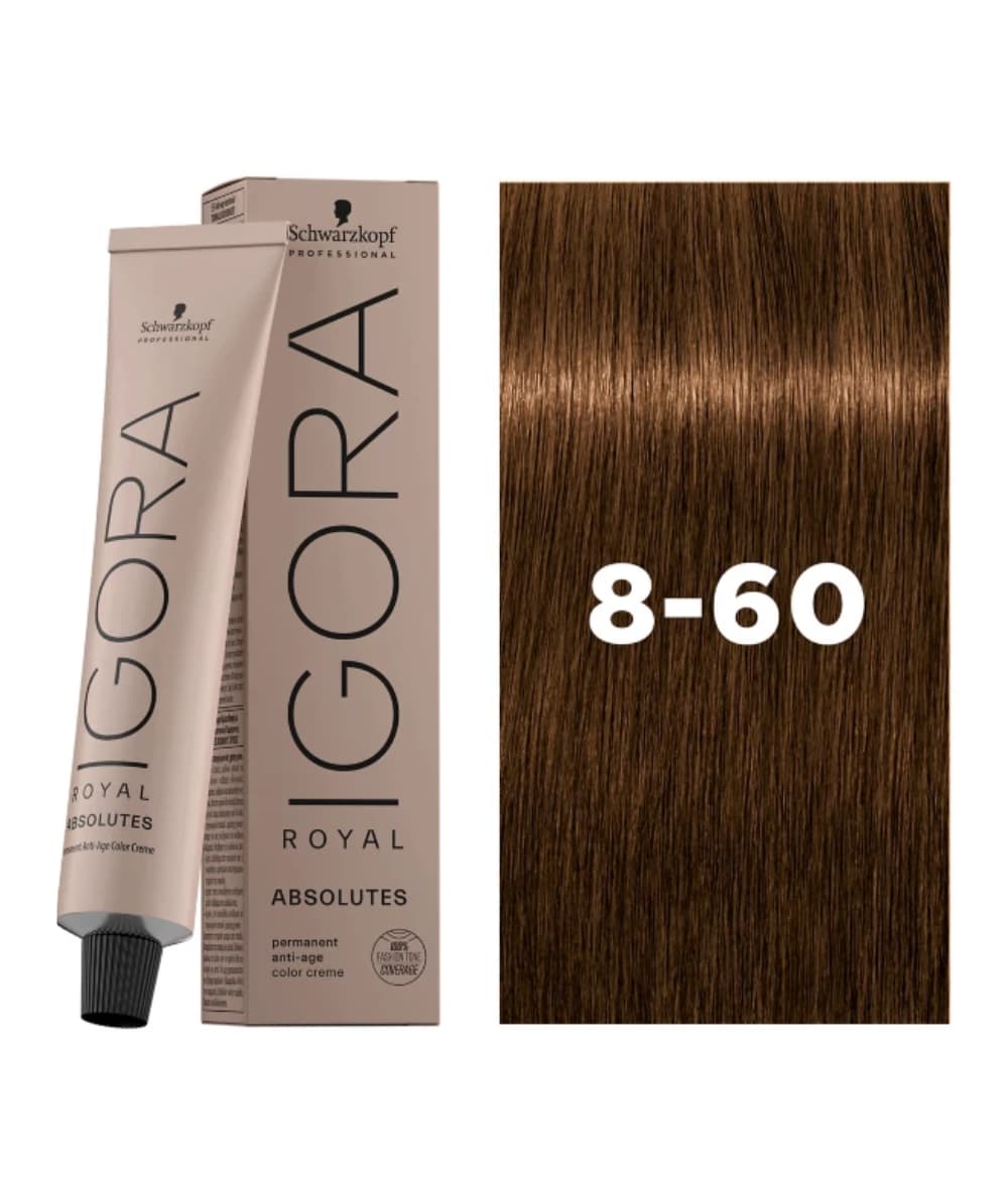 Schwarzkopf IGORA ROYAL Absolutes 8-60 Light Blonde Chocolate Natural 60 mL