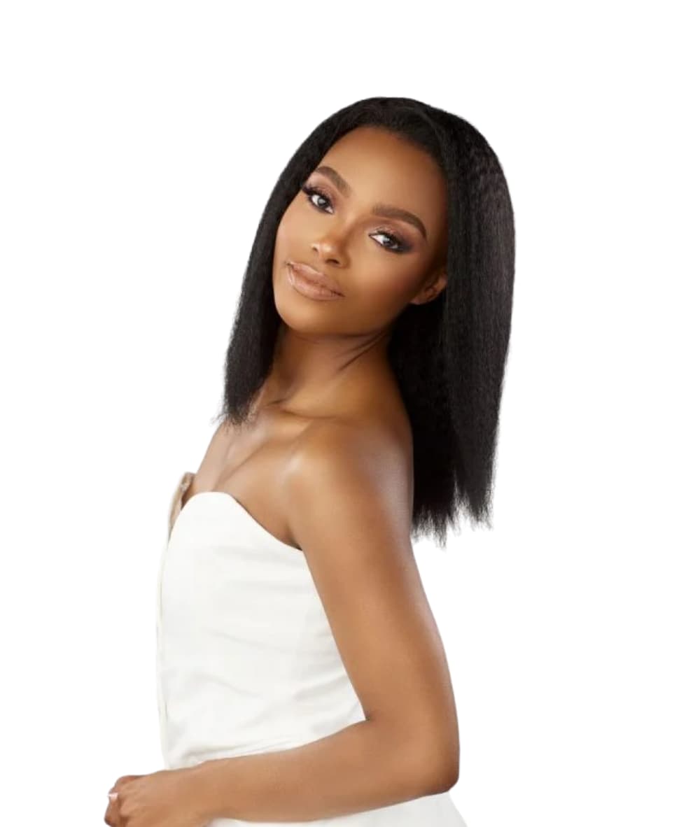 Sensationnel 100% Virgin Human Hair 13A Half Wig Kinky Straight 18"