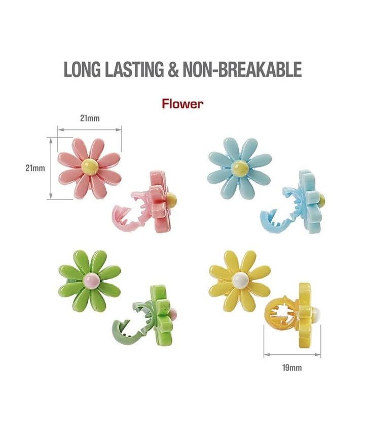 RED Flower Claw Clip 12pcs 