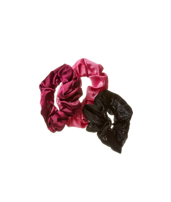 RED Silky Satin Scrunches 3pcs [Assorted] 