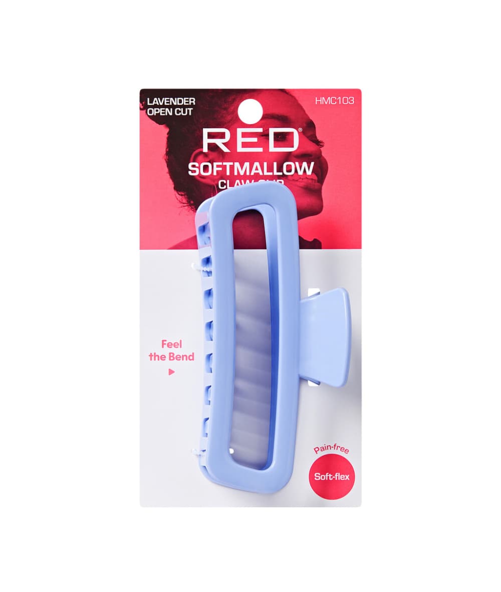 RED SoftMallow Claw Clip Open Cut 