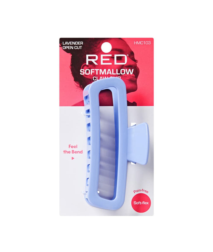 RED SoftMallow Claw Clip Open Cut 