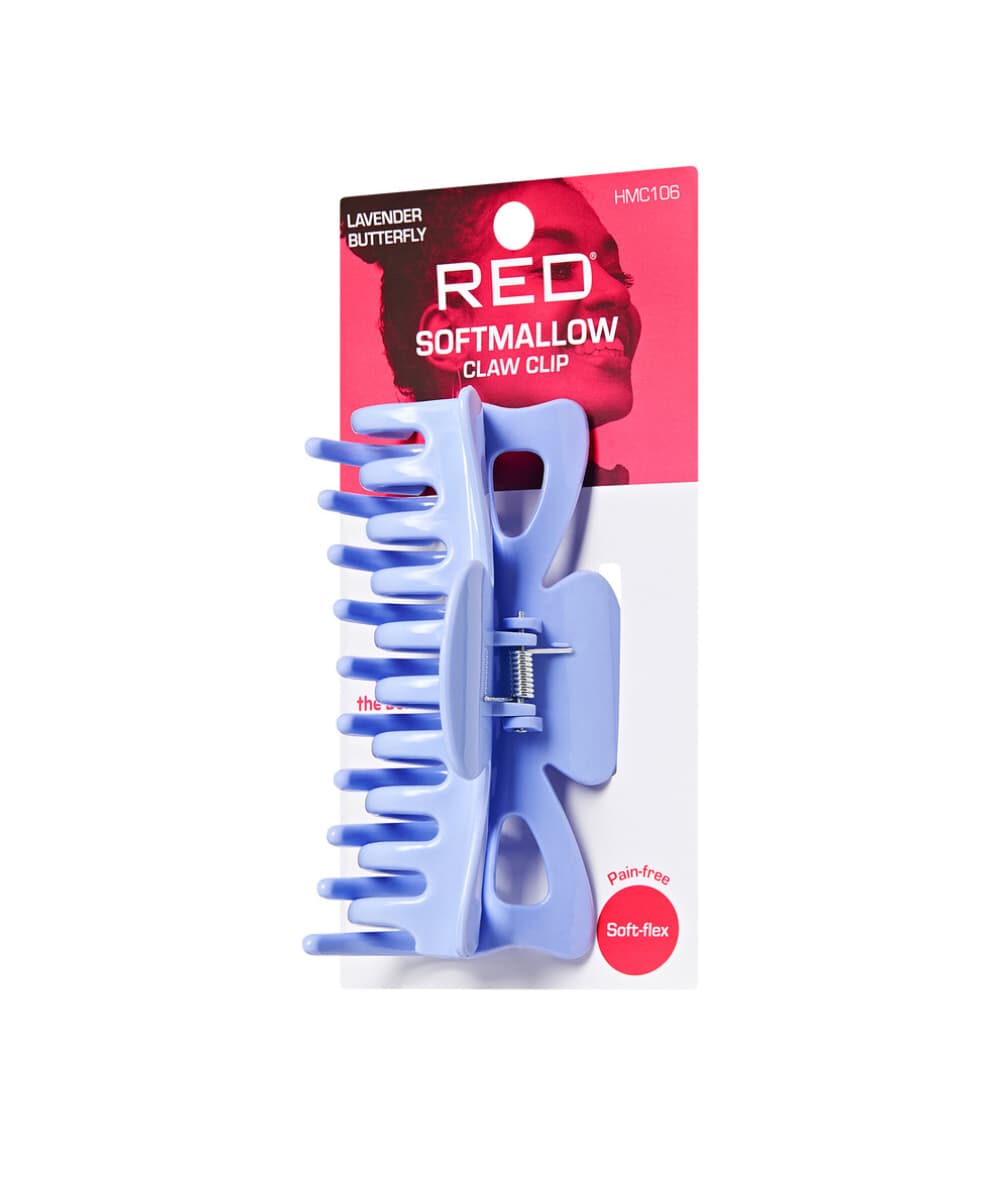RED SoftMallow Claw Clip Butterfly 